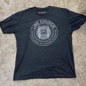 Eric Church Holdin My Own Official Tour T Shirt Size XXL Heathered Dark Gray